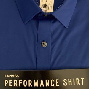 Express XXL Extra Slim Blue Dress Shirt